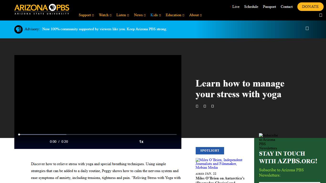 Learn how to manage your stress with yoga - Arizona PBS