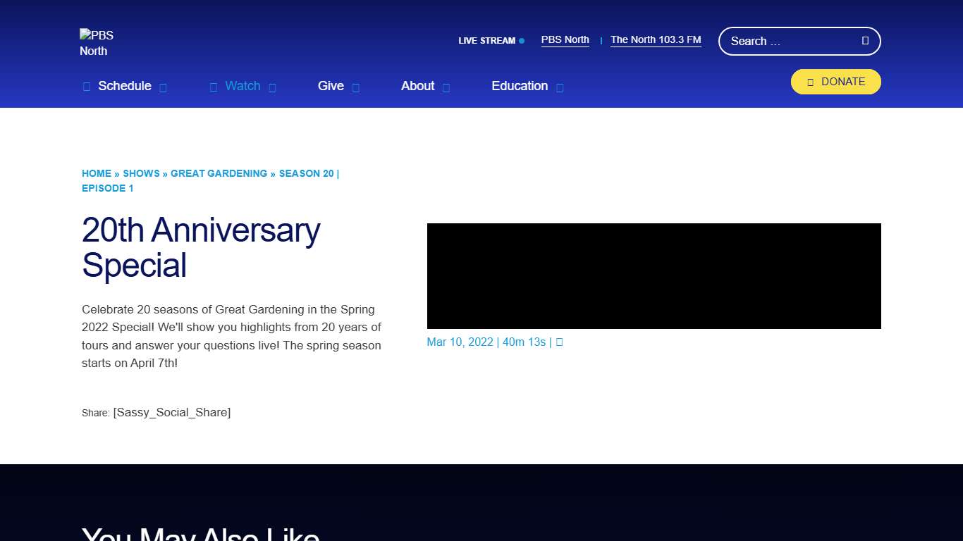 20th Anniversary Special • Great Gardening • PBS North